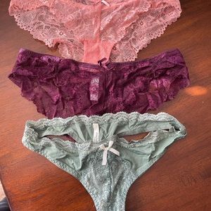 Lace panties. Panties bundle. Lingerie.